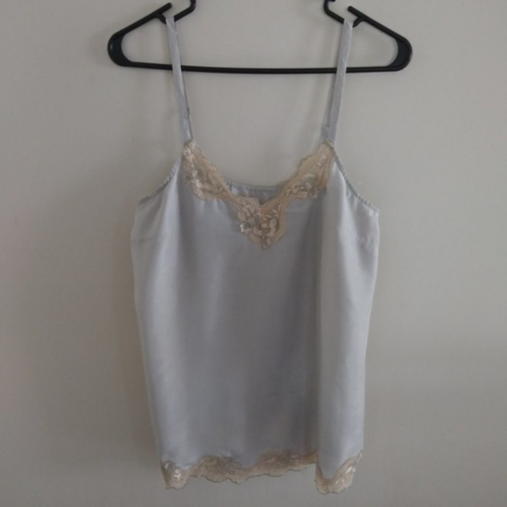 Express silver silk lace cami